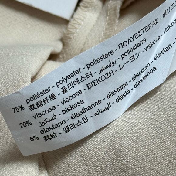 Zara Beige Cigarette Leg High Rise Trouser Pants Women’s Size XS Bloggers Fave - Picture 11 of 13